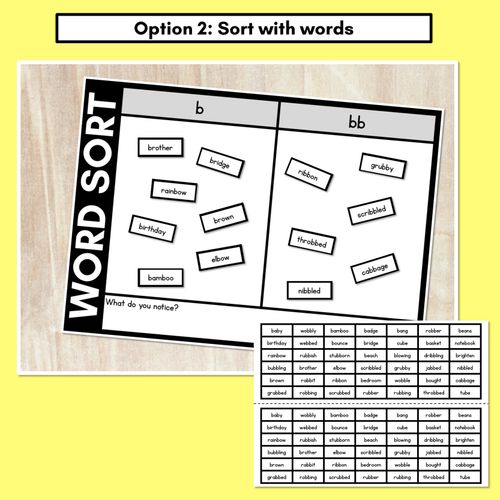 Resource preview 3 for CONSONANT PHONEME B WORD SORT