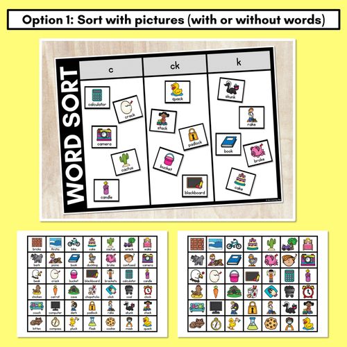 Resource preview 2 for CONSONANT PHONEME C WORD SORT