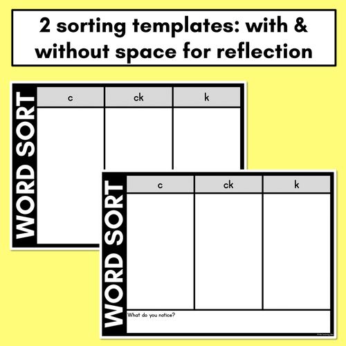 Resource preview 4 for CONSONANT PHONEME C WORD SORT