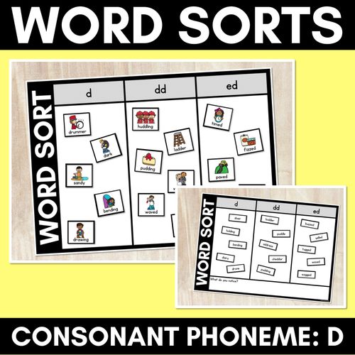 Resource preview 1 for CONSONANT PHONEME D WORD SORT