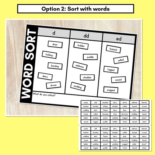 Resource preview 3 for CONSONANT PHONEME D WORD SORT