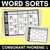 1 for CONSONANT PHONEME L WORD SORT