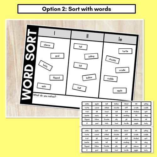 Resource preview 3 for CONSONANT PHONEME L WORD SORT