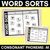 1 for CONSONANT PHONEME M WORD SORT