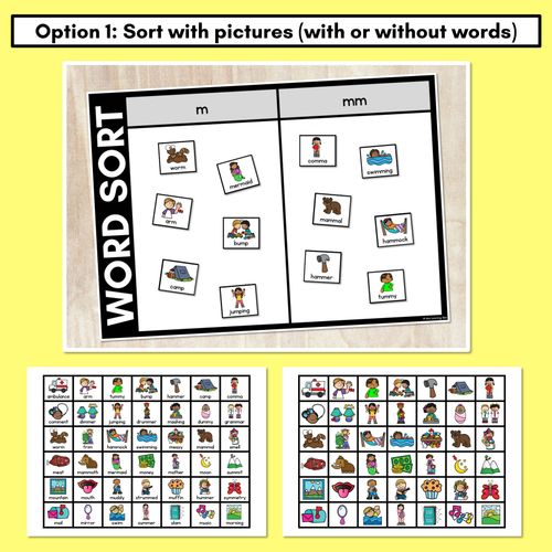 Resource preview 2 for CONSONANT PHONEME M WORD SORT