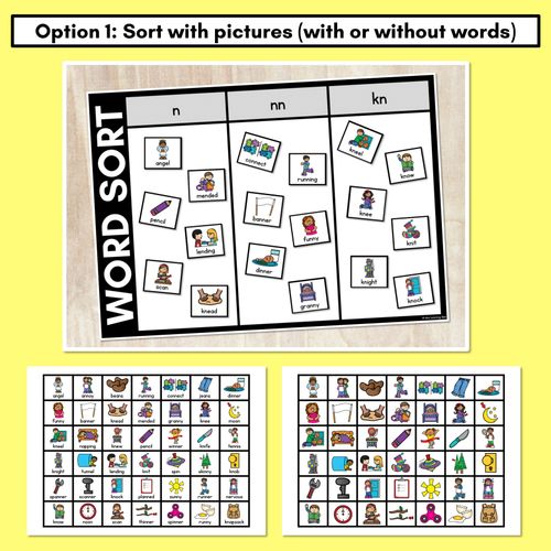 Resource preview 2 for CONSONANT PHONEME N WORD SORT