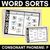 1 for CONSONANT PHONEME P WORD SORT