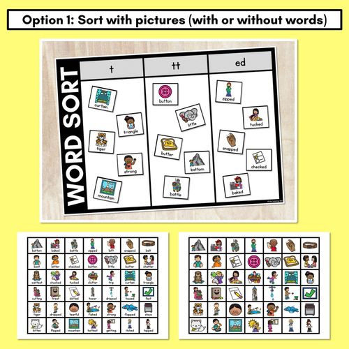 Resource preview 2 for CONSONANT PHONEME T WORD SORT