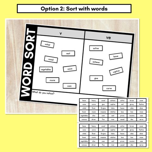 Resource preview 3 for CONSONANT PHONEME V WORD SORT