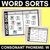 1 for CONSONANT PHONEME W WORD SORT