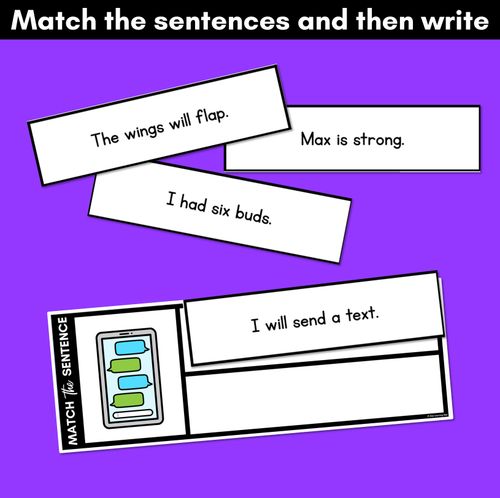 Resource preview 3 for QU NG X Decodable Sentences - Read, Match & Write