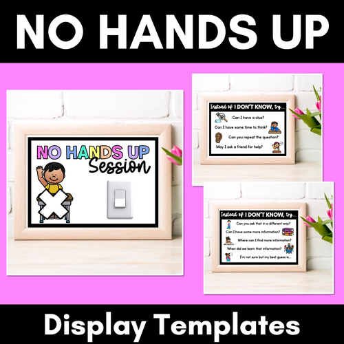 Resource preview 1 for No Hands Up Templates