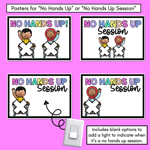 Resource preview 4 for No Hands Up Templates