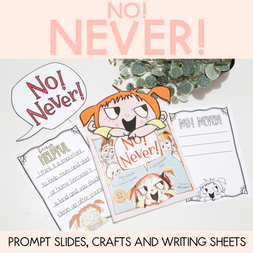 Resource preview 1 for No! Never! Prompt Slides, Craft and Writing Sheets - Book Week 2021