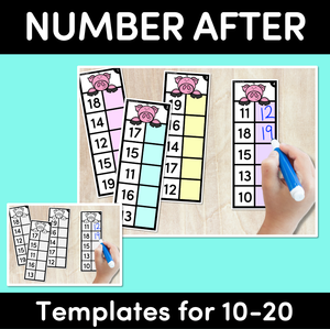 NUMBER AFTER Task Cards: 10-20