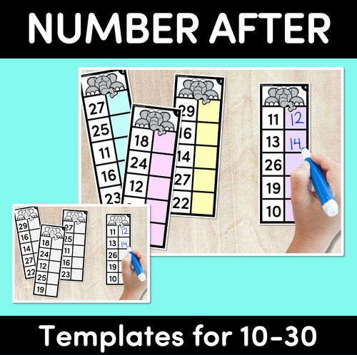 Resource preview 1 for NUMBER AFTER Task Cards: 10-30