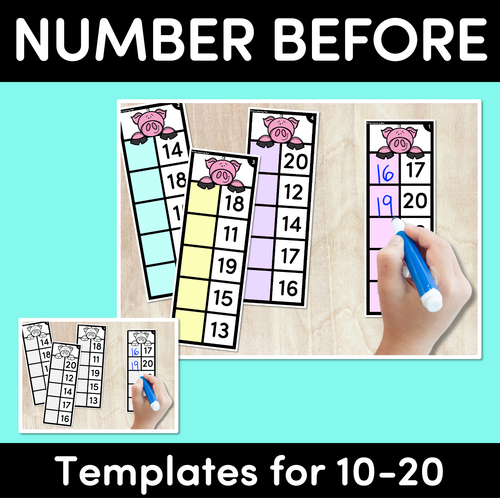 Resource preview 1 for NUMBER BEFORE Task Cards: 10-20