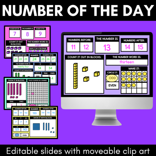 Resource preview 1 for Number of the Day Slides