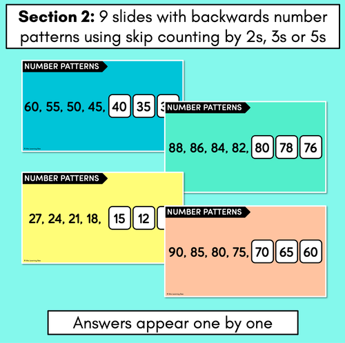 Resource preview 3 for Forward & Backward Number Patterns - Skip Counting by 2, 3, 5 and 10 - Digital Slides