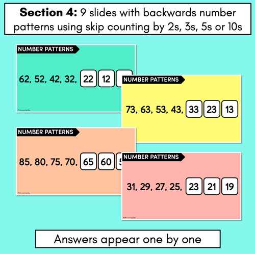 Resource preview 5 for Forward & Backward Number Patterns - Skip Counting by 2, 3, 5 and 10 - Digital Slides