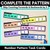 1 for Number Patterns - Complete the Pattern Task Cards - Skip Counting Forwards & Backwards by 3