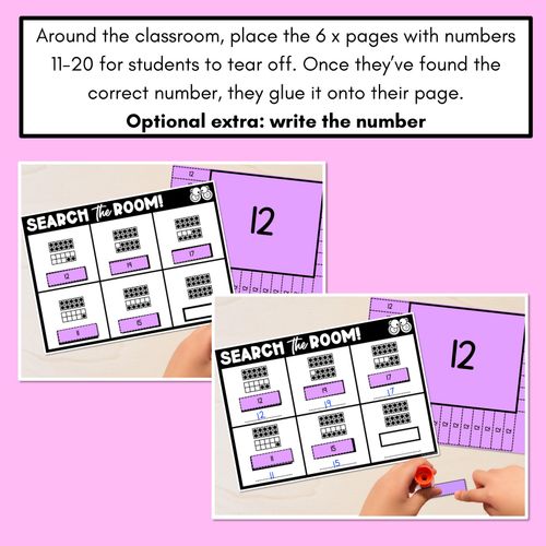 Resource preview 4 for READ THE ROOM - Numbers 11-20 Base Ten Frames