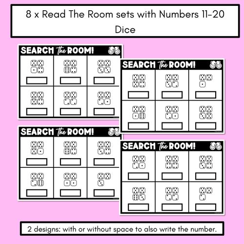 Resource preview 2 for READ THE ROOM - Numbers 11-20 Dice