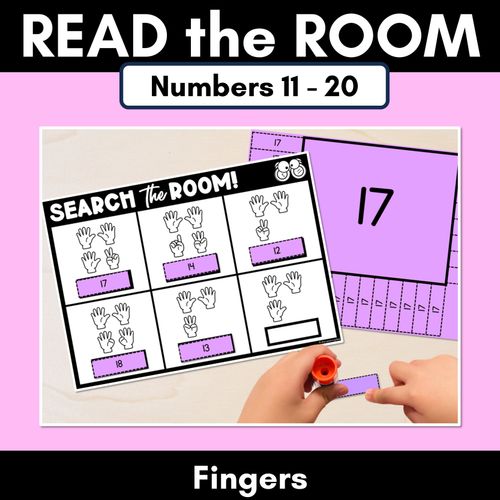 Resource preview 1 for READ THE ROOM - Numbers 11-20 Fingers