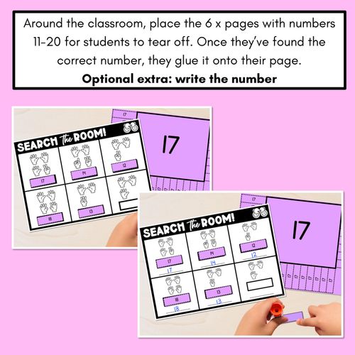 Resource preview 4 for READ THE ROOM - Numbers 11-20 Fingers