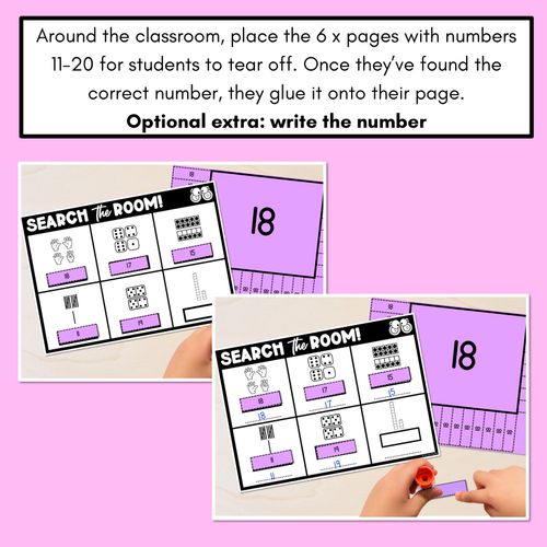 Resource preview 4 for READ THE ROOM - Numbers 11-20 Mixed Manipulatives