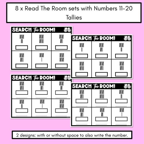 Resource preview 2 for READ THE ROOM - Numbers 11-20 Tallies