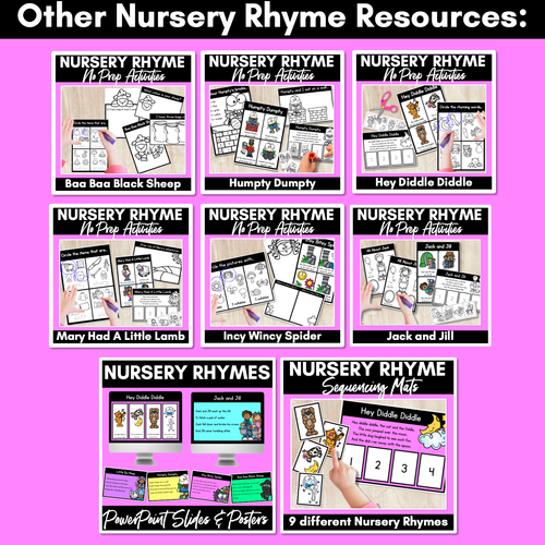 Resource preview 4 for Humpty Dumpty Nursery Rhyme Worksheets