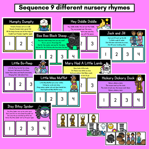 Resource preview 3 for Nursery Rhyme Sequencing Mats