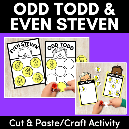 Odd Todd & Even Steven Cut & Paste or Craft Display - Mrs Learning Bee