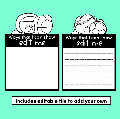 Resource preview 4 for Summer Games Character Traits - Editable Writing Templates for Athlete Qualities