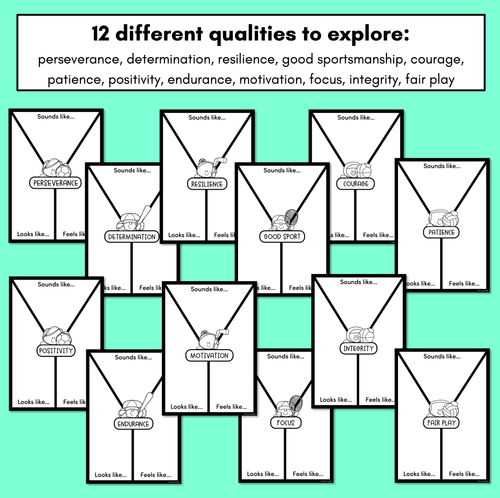 Resource preview 2 for Summer Games Character Traits - Editable Y Chart Templates for exploring qualities of athletes