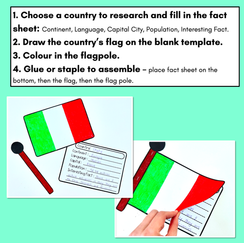 Resource preview 2 for Summer Games Country Research Activity - Flag Craft and Research Report