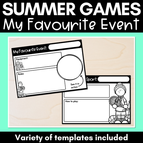 Resource preview 1 for Summer Games Writing Templates - My Favourite Event or My Favourite Sport