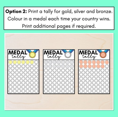 Resource preview 3 for Summer Games Medal Tally Displays