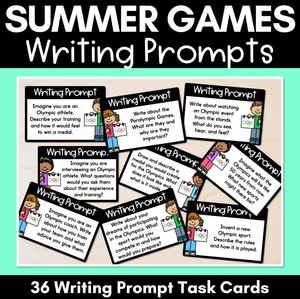 Summer Games Writing Prompts - Editable Olympics Task Cards