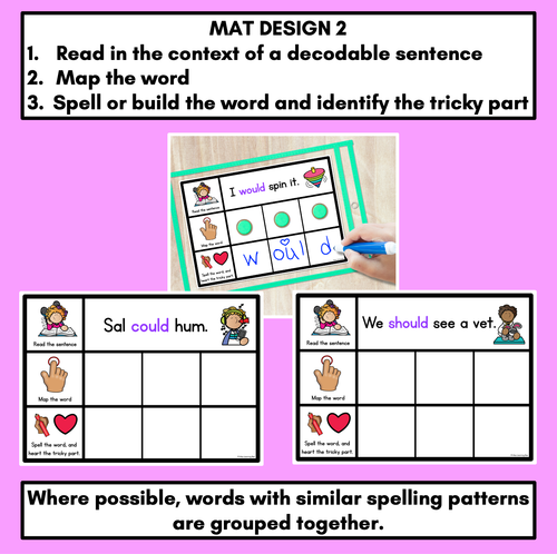 Resource preview 2 for High Frequency Heart Word Practice Activities SET 2- Phonics Centers