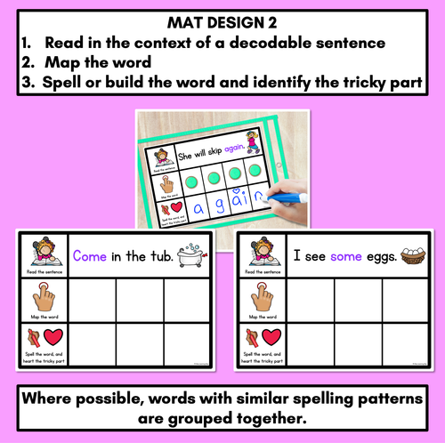 Resource preview 3 for High Frequency Heart Word Practice Activities SET 3- Phonics Centers