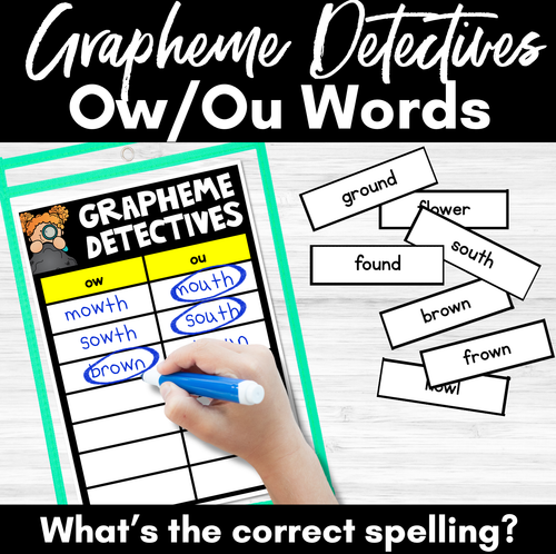 Resource preview 2 for Diphthong Grapheme Detectives Word Sort Bundle