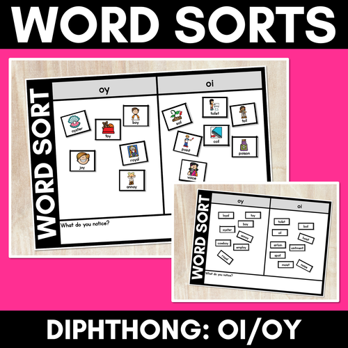 Resource preview 1 for DIPHTHONG OI OY WORD SORT