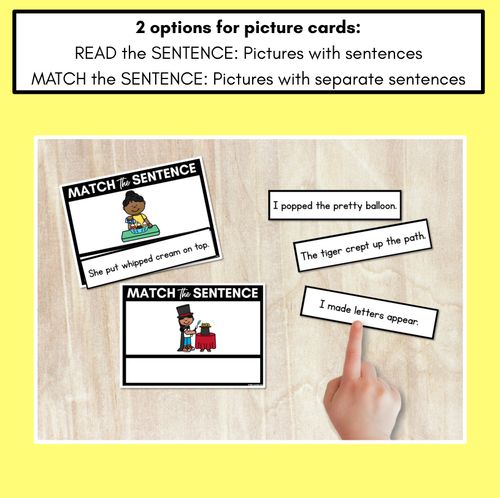 Resource preview 2 for P Phoneme Decodable Sentences - Read & Match