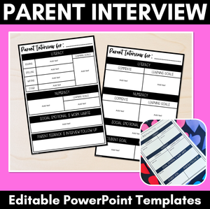 Editable Parent Interview Templates