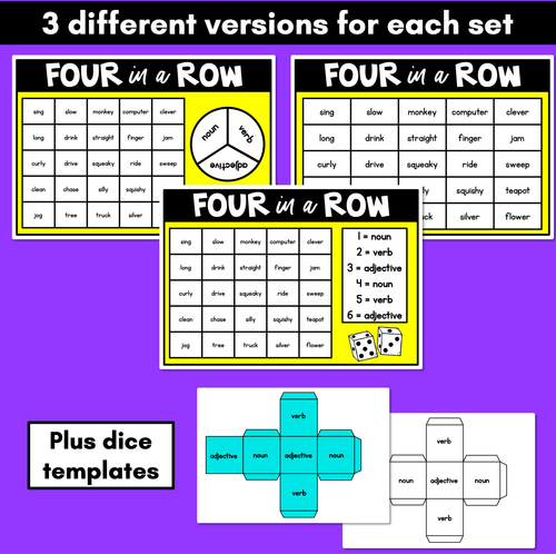 Resource preview 3 for Nouns Verbs Adjective Game - NO PREP GRAMMAR GAME