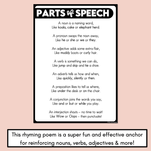 Resource preview 2 for Parts of Speech Poem Posters & Displays - Neutral