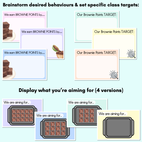 Resource preview 3 for Brownie Point Class Reward System - Whole Class Reward - Pastel Decor