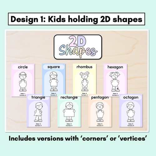 Resource preview 2 for 2D Shape Posters - Pastel Classroom Decor